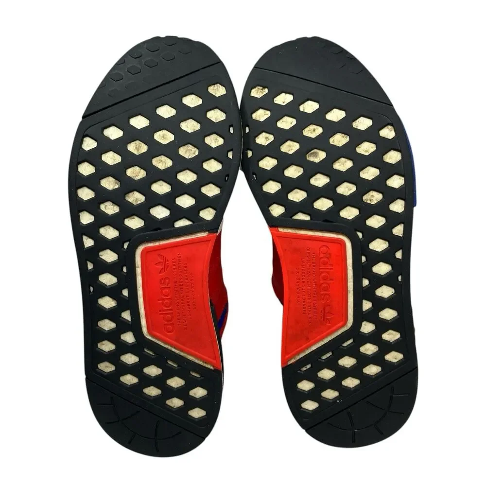 Adidas Sneakers Mens 10 Red‎ Black NMD R1 Boost Running FV5214 *Insoles Missing*